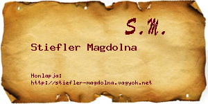 Stiefler Magdolna névjegykártya