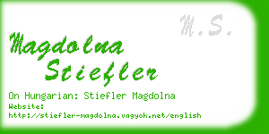 magdolna stiefler business card